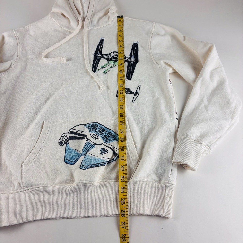 Star Wars Mens‎ Small Hoodie Disney 100 Years Target Exclusive Skywalker Cream - Picture 7 of 9